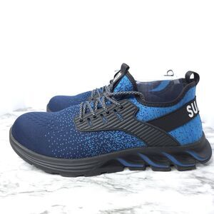 Suadex Mens Work Safety Shoes 2817 Low Top Steel Toe Blue Black Mens Size 12